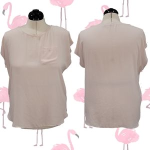 Loft sheer pink blouse